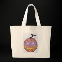 Evil Halloween Pumpkin Art bags