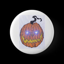 Evil Halloween Pumpkin Art buttons