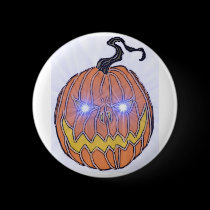 Evil Halloween Pumpkin Art buttons