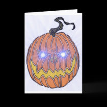 Evil Halloween Pumpkin Art cards