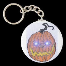 Evil Halloween Pumpkin Art keychains