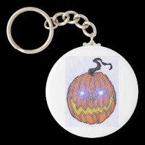 Evil Halloween Pumpkin Art keychains