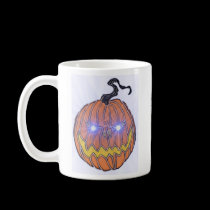 Evil Halloween Pumpkin Art mugs