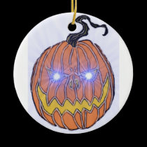 Evil Halloween Pumpkin Art ornaments
