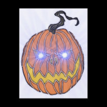 Evil Halloween Pumpkin Art postcards