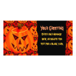 Evil Jack-O-Lantern Custom Card photo cards