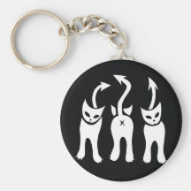 Evil Kitty Keychain