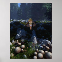 Evil Lord Of The Shrooms Print