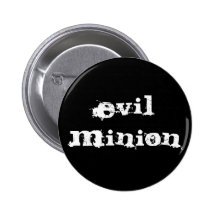 evil minion pinback button