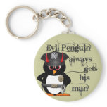Evil Penguin Always Get's His Man! keychains