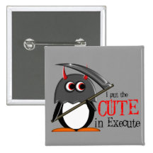 Evil Penguin Cute in Execute Pins