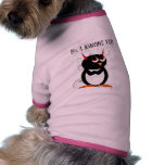 Evil Penguin I Ignore You Pet T-shirt pet clothing