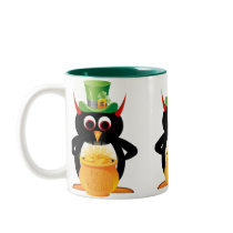 Evil Penguin Leprechaun Mug
