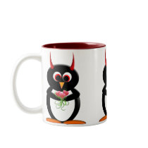 Evil Penguin Love You Mug