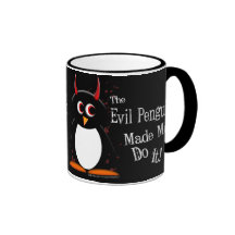 Evil Penguin Made Me Dark Mug