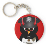 Evil Penguin Police keychains
