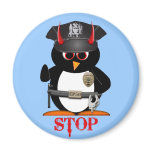 Evil Penguin Police Magnet