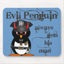 Evil Penguin Police Mousepads