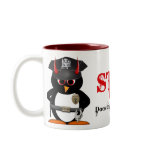 Evil Penguin Police STOP! mugs
