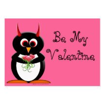 Evil Penguin School Valentines - I Like You Business Cards