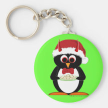 Evil Penguin Stocking Stuffer Key Chain