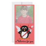 Evil Penguin Valentine Photo Card photo cards