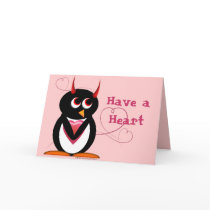Evil Penguin Valentines Day Card