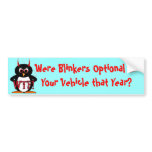 Evil Penguin WTF Blinkers Optional Bumper Sticker bumper stickers