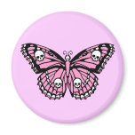 Evil Pink Butterfly magnets