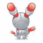 Evil red-eared Rabbit doll photo sculptures