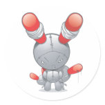 Evil red-eared Rabbit doll stickers