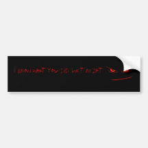 evil red eyes bumper bumper sticker