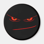 evil red eyes magnet