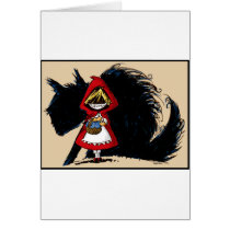 Evil Red Riding Hood Greeting Card