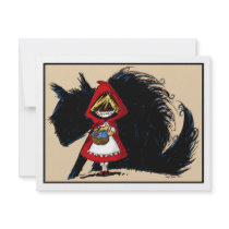 Evil Red Riding Hood Personalized Invitations
