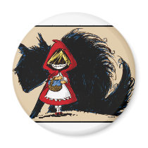 Evil Red Riding Hood Refrigerator Magnet