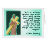 Evil religion greeting cards