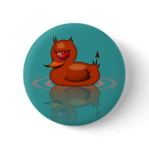 Evil Rubber Duck Pinback Button