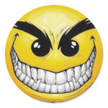 Evil smiley face stickers