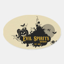 Evil Spirits Drink Labels Sticker
