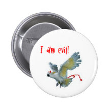 Evil Sulphur Crested Cockatoo Pin