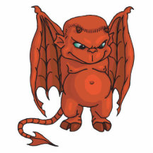 evil winged devil cut outs