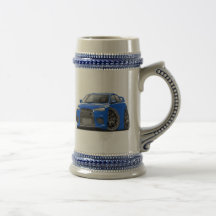Evo Blue Car Mugs