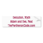 Evolution, Adam and Eve, Parthenon Code bumper stickers