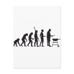 evolution barbecue postkarte