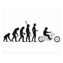 evolution biker postkarten