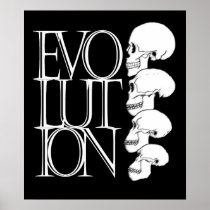 Evolution (black, with white border) posters