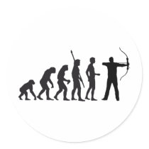 evolution bow and arrow aufkleber
