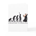 evolution dancing couple grußkarte