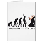 evolution dancing couple grußkarte